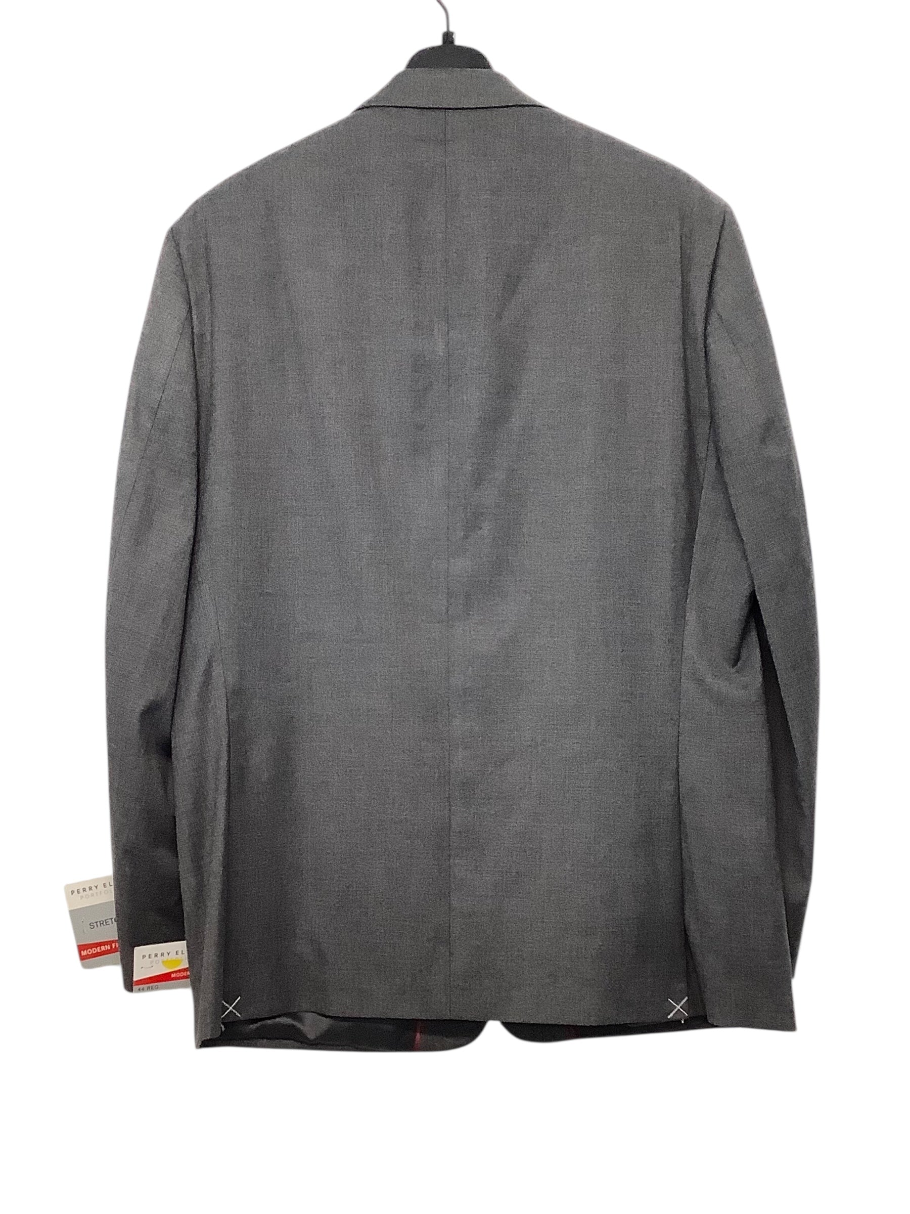 Perry Ellis Mens Modern fit Suit Jacket Blazer 44 R Grey Solid Stretch