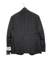 Kenneth Cole Reaction Mens Slim fit Suit Jacket Blazer 44 S Grey Plaid Stretch