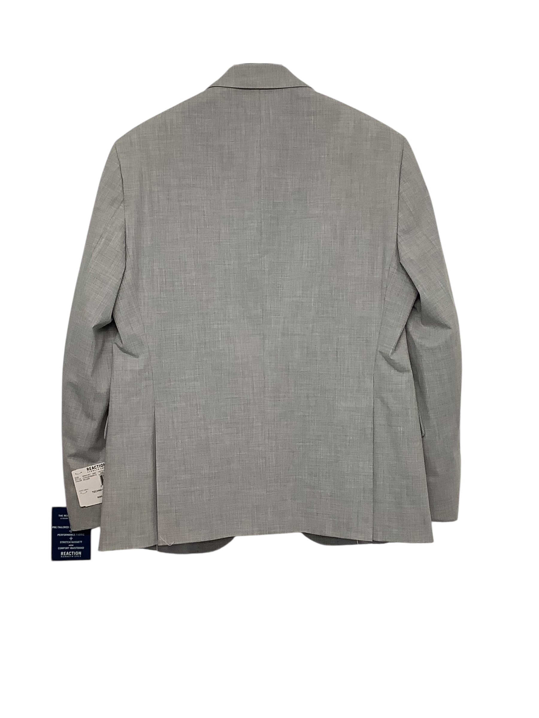 Kenneth Cole Reaction Mens Slim fit Suit Jacket Blazer 40 S Grey Solid Stretch