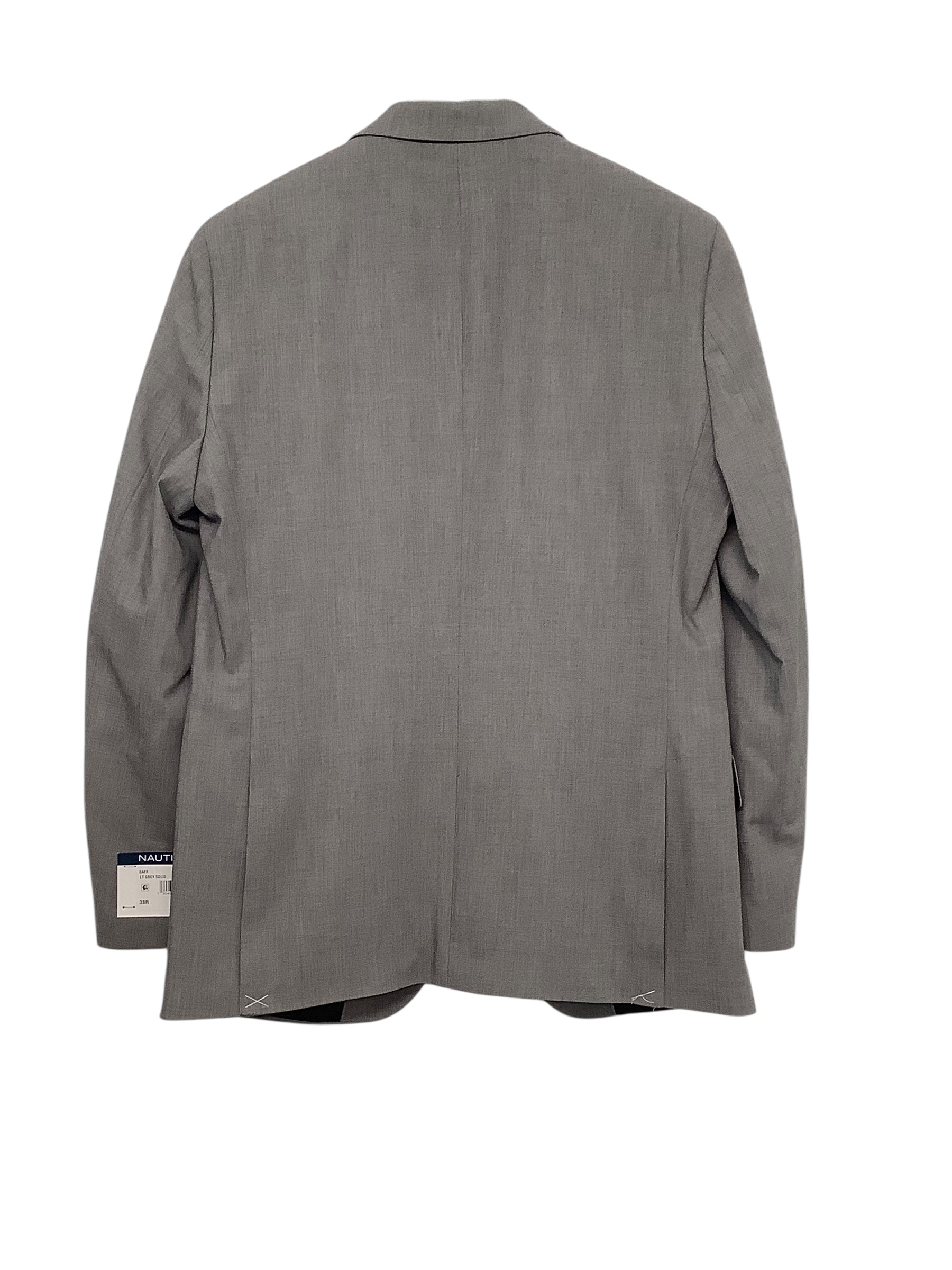 Nautica Mens Modern fit Suit Jacket Blazer 38 R Grey Solid Stretch