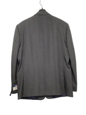 Izod Mens Classic fit Suit Jacket Blazer 48 L Charcoal Grey Solid Stretch