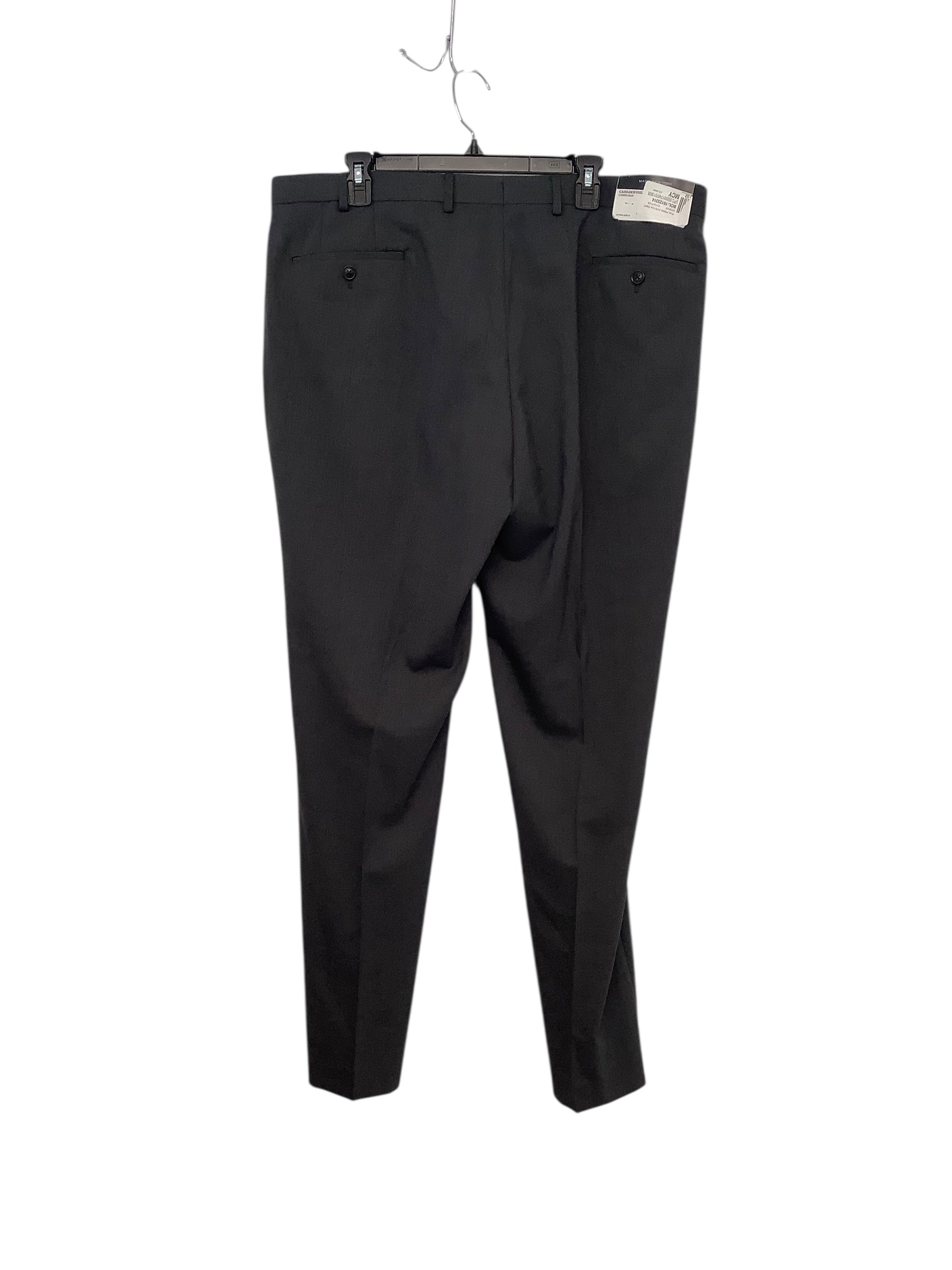 Marc New York Mens Modern fit Suit Dress Pants 39 / 32 Dark Grey Solid Stretch