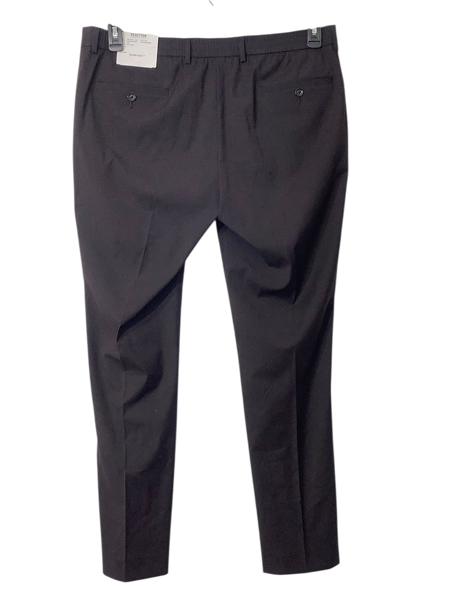 Kenneth Cole Mens Slim fit Suit Dress Pants 37 / 32 Wine Burgundy Stretch