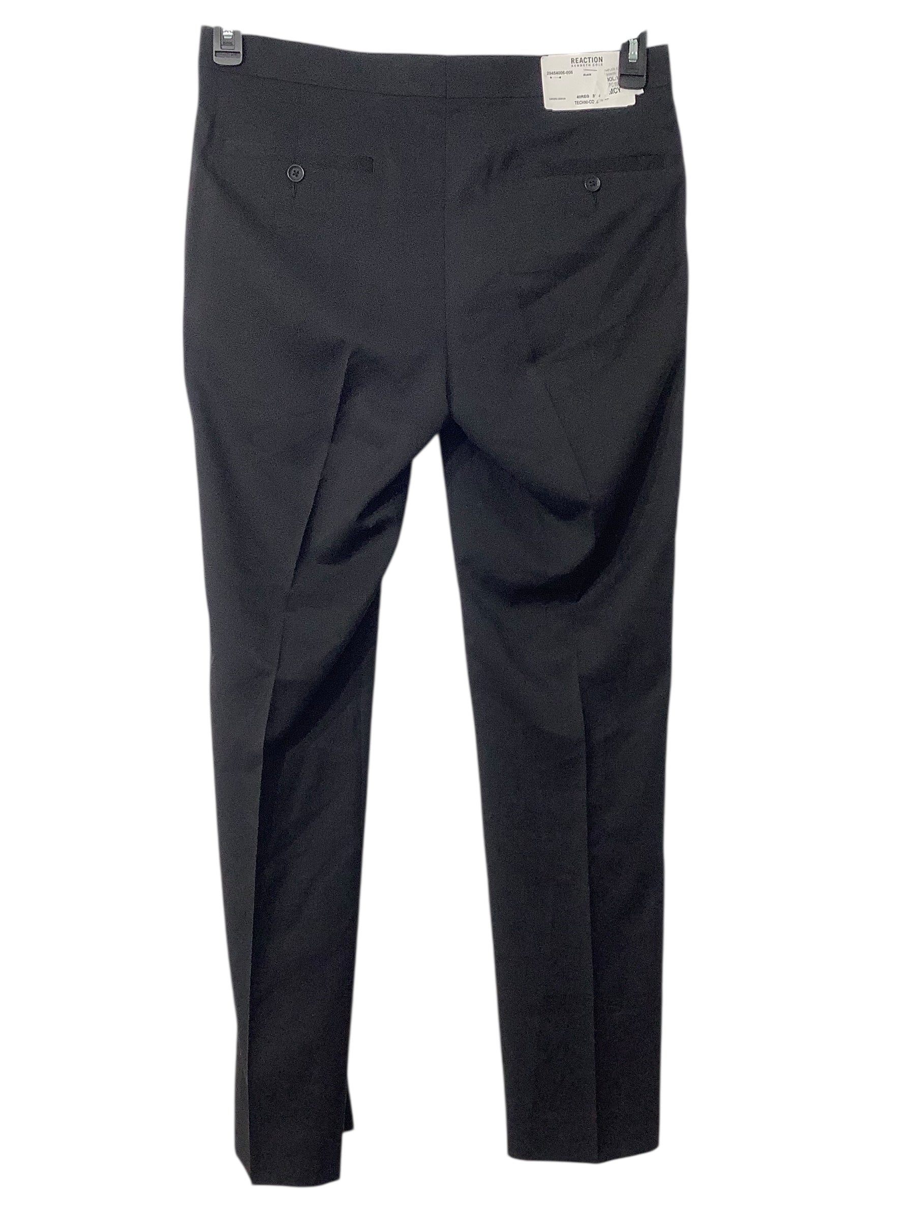 Kenneth Cole Reaction Mens Slim fit Tuxedo Pants 45 / 32 Black Solid Stretch