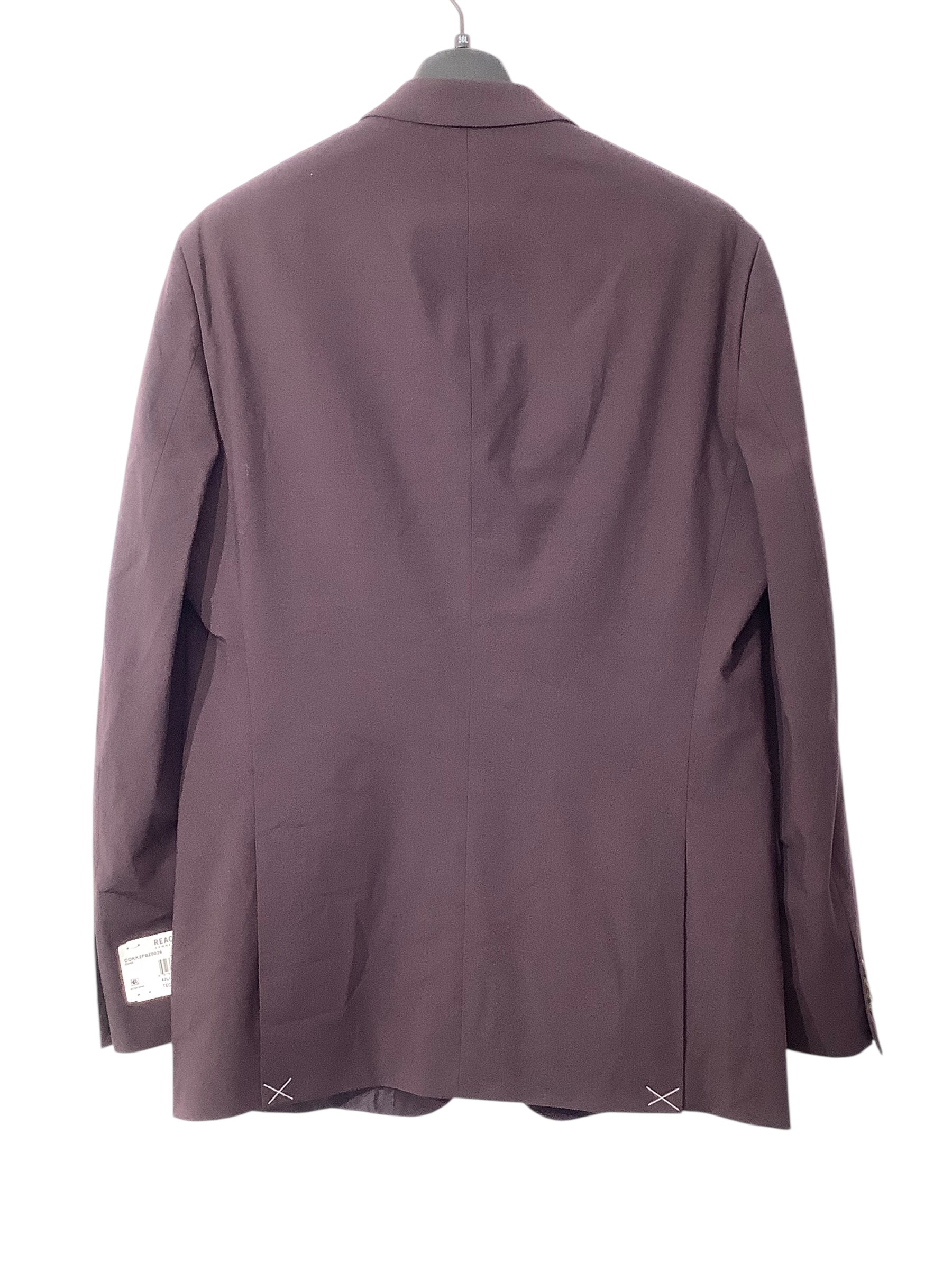Kenneth Cole Reaction Mens Slim fit Suit Jacket Blazer 42 L Burgundy Wine