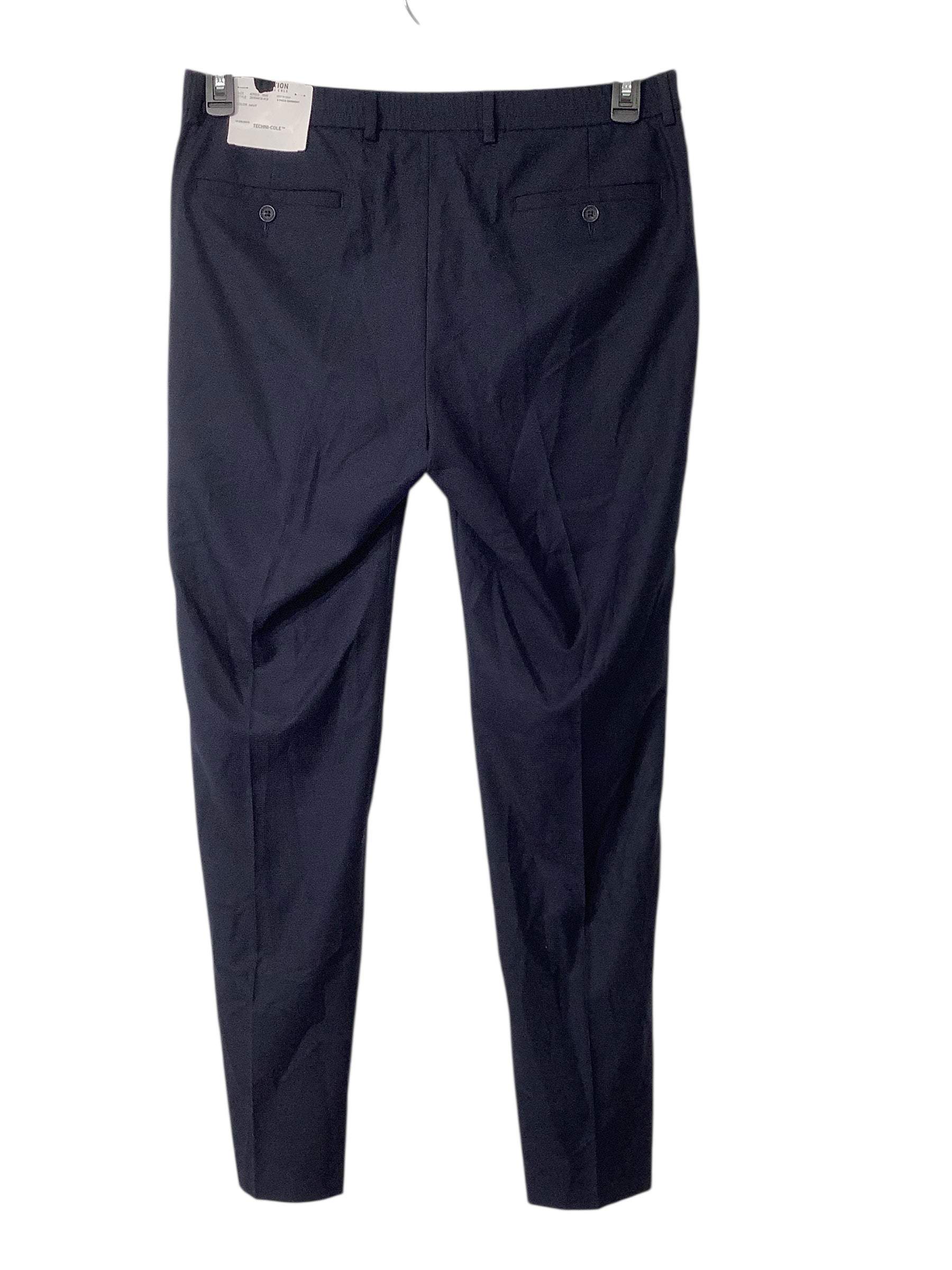 Kenneth Cole Reaction Mens Modern fit Suit Dress Pants 30 / 32 Navy Blue Stretch