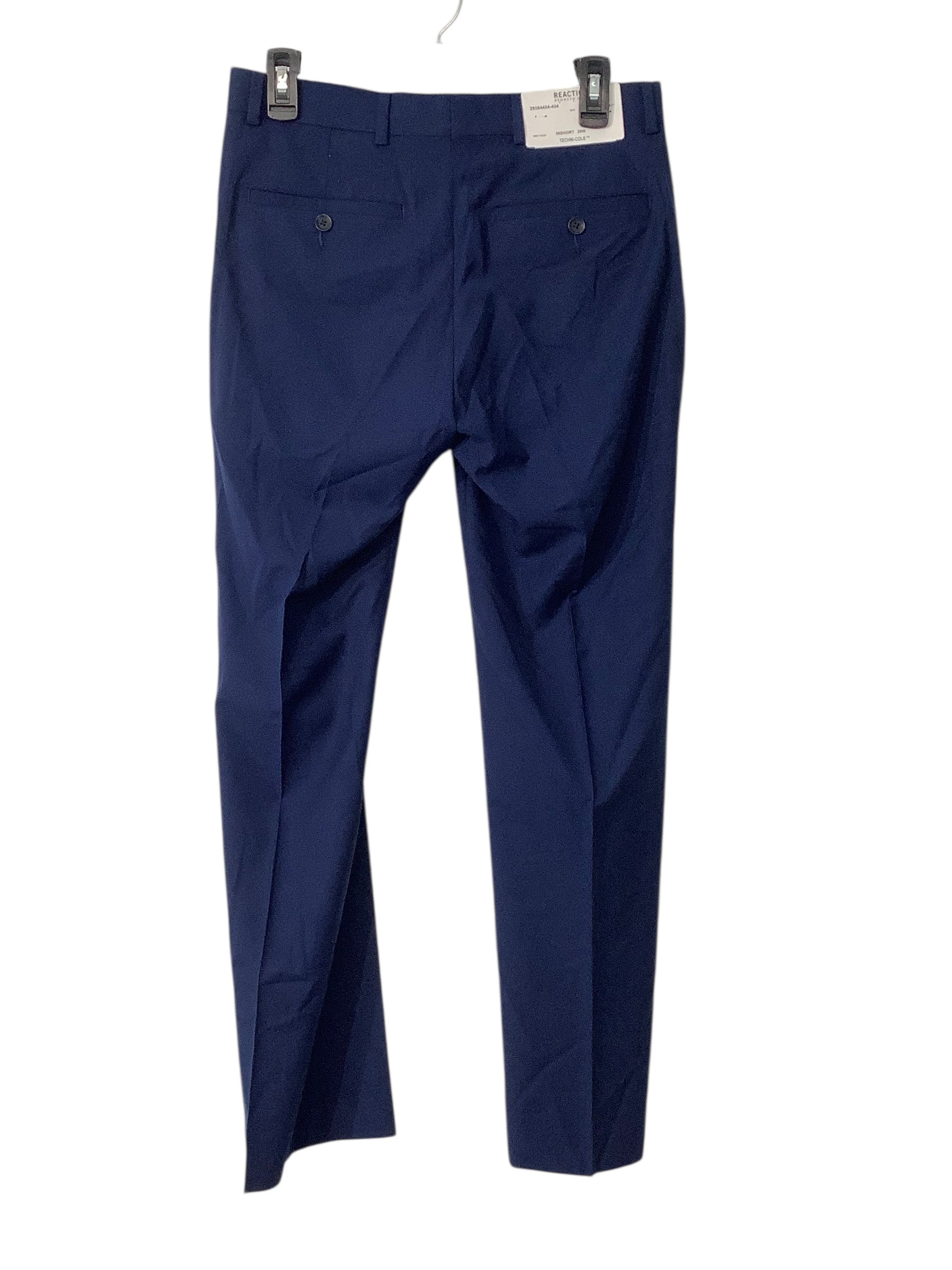 Kenneth Cole Reaction Mens Slim fit Suit Dress Pants 29 / 32 Blue Solid Stretch