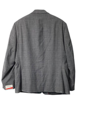 Perry Ellis Mens Modern fit Suit Jacket Blazer 44 S Grey Plaid Stretch