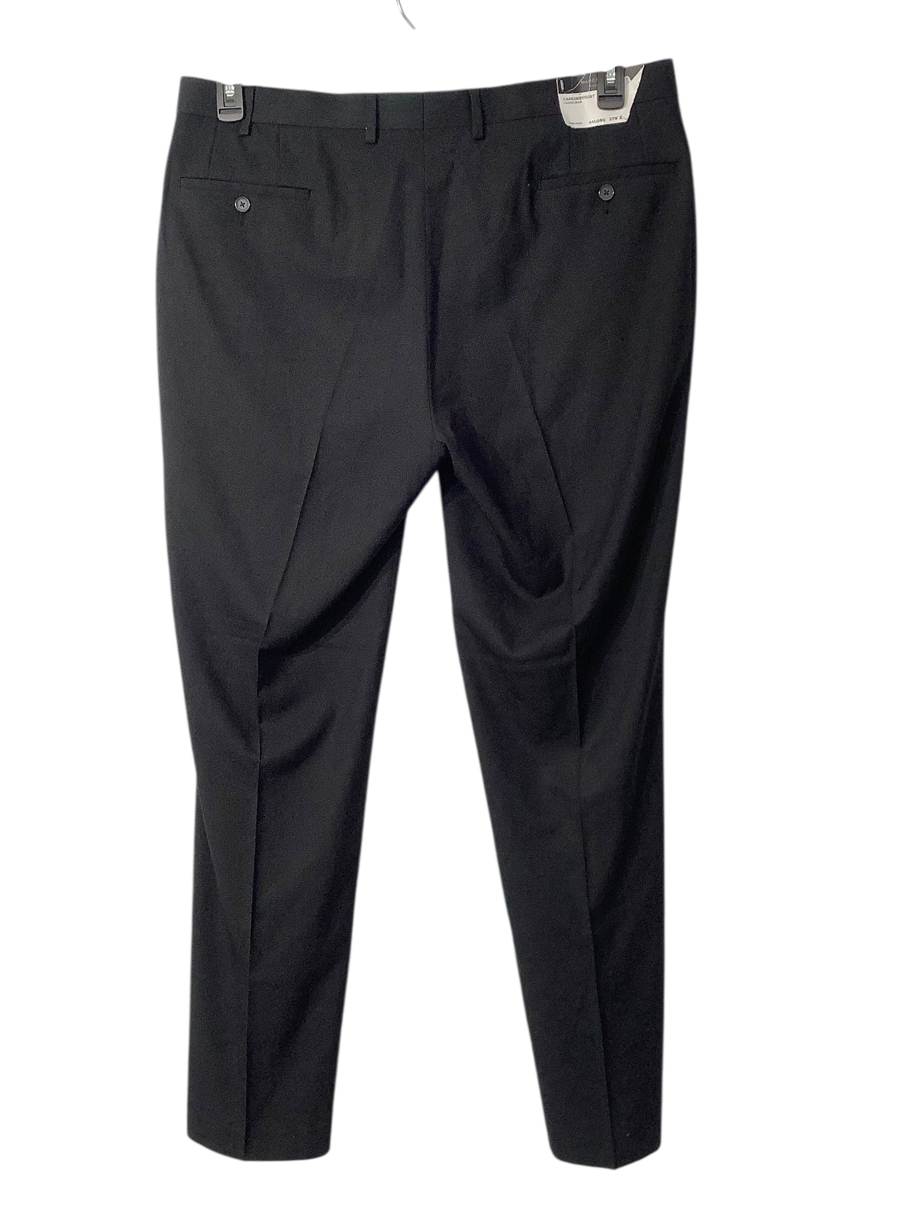 Marc New York Mens Modern fit Dress Suit Pants 37 / 33 Black Solid Stretch