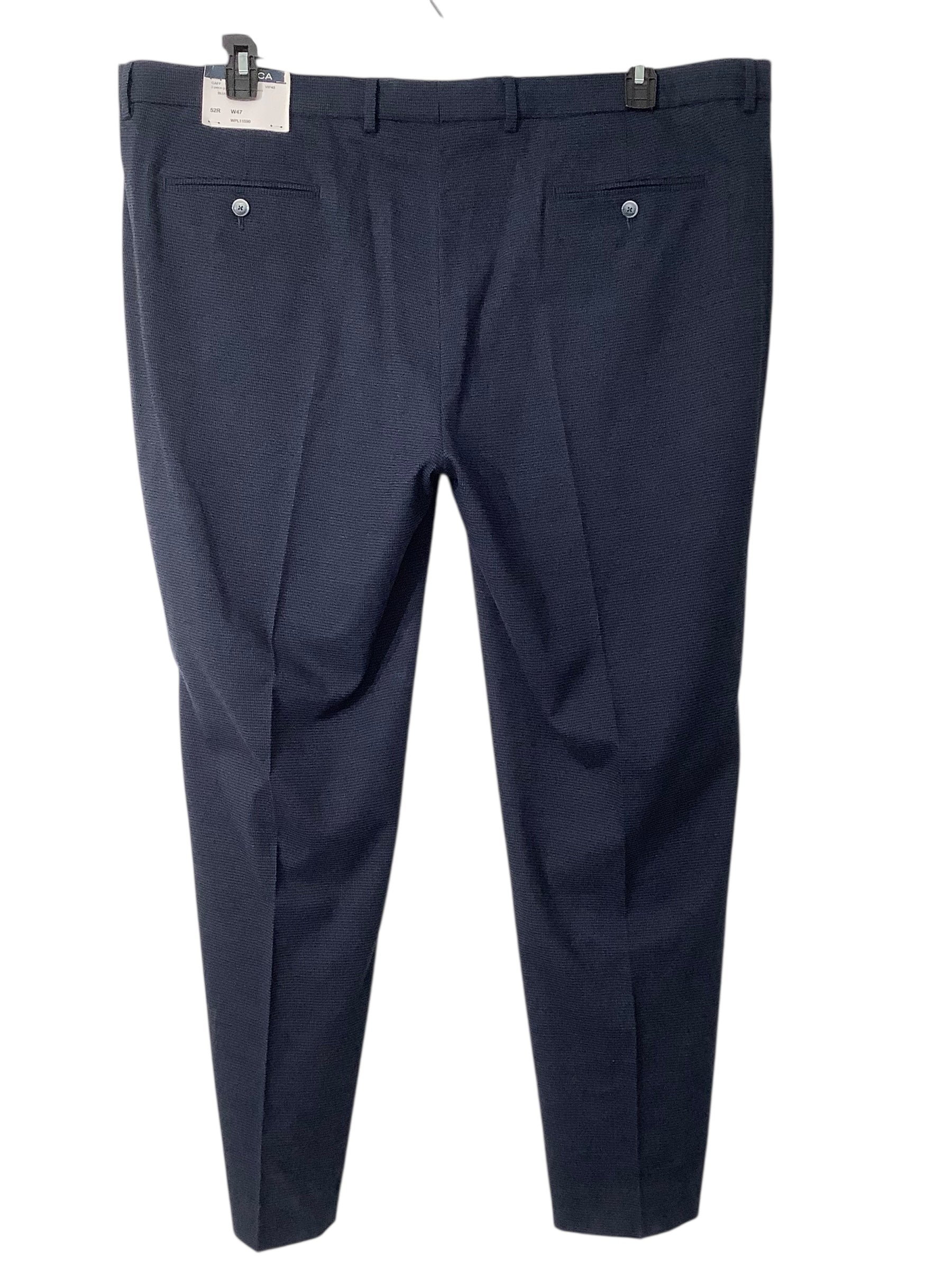 Nautica Mens Modern fit Suit Dress Pants 47 / 32 Blue Check Stretch
