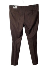 Nick Graham Mens Modern fit Suit Dress Pants 43 / 34 Rust / Black Check Stretch