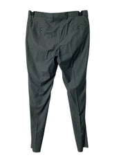 Hugo Boss Mens Slim fit Suit Dress Pants 36 / 35 Unfinished Hem Green Solid