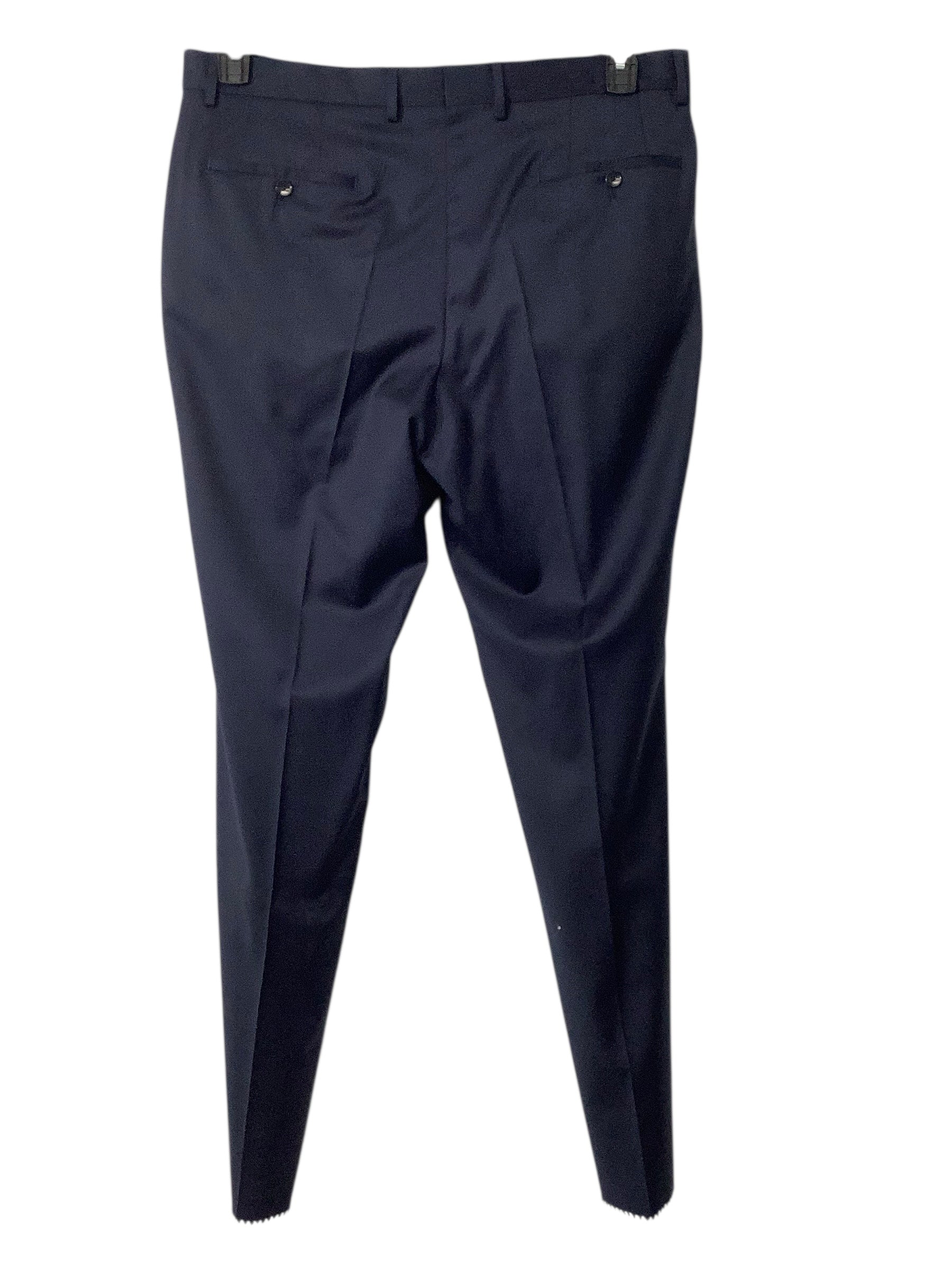 Hugo Boss Mens Modern fit Suit Dress Pants 38 Navy Blue Solid