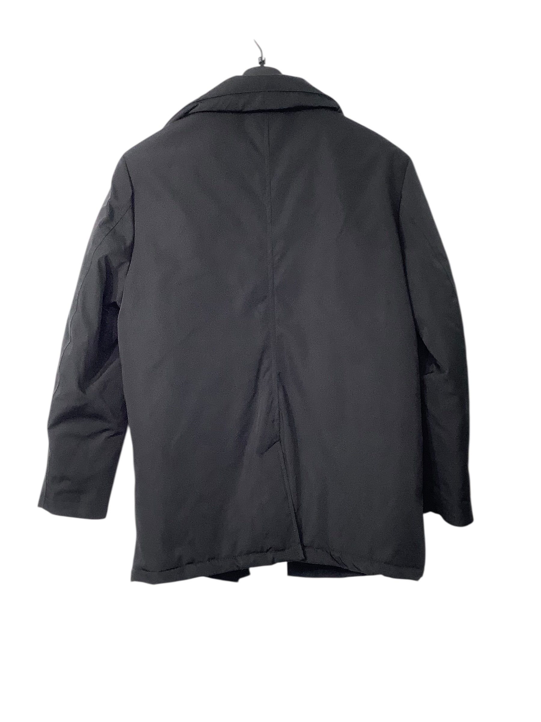 Calvin Klein Mens Slim Fit Parka Coat 40S Black Solid
