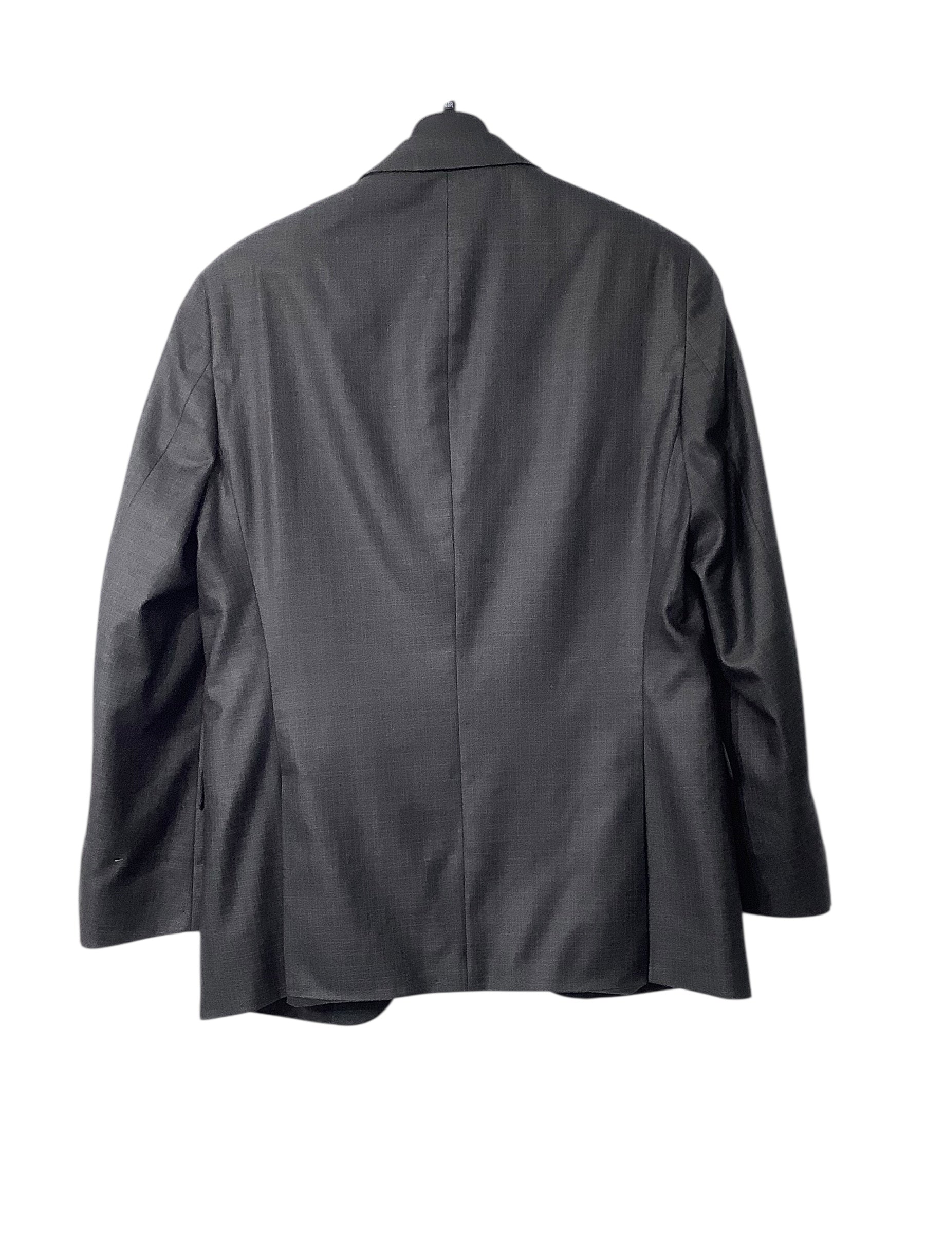 Kenneth Cole Reaction Mens Slim Suit Jacket Blazer 42 L Gun Metal Grey Stretch