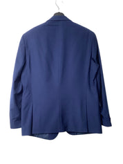 Kenneth Cole Reaction Mens Slim fit Suit Jacket Blazer 44 R Blue Solid Stretch