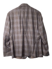 The Mens Store Mens Modern fit Suit Jacket Blazer 46 R Brown Plaid Stretch
