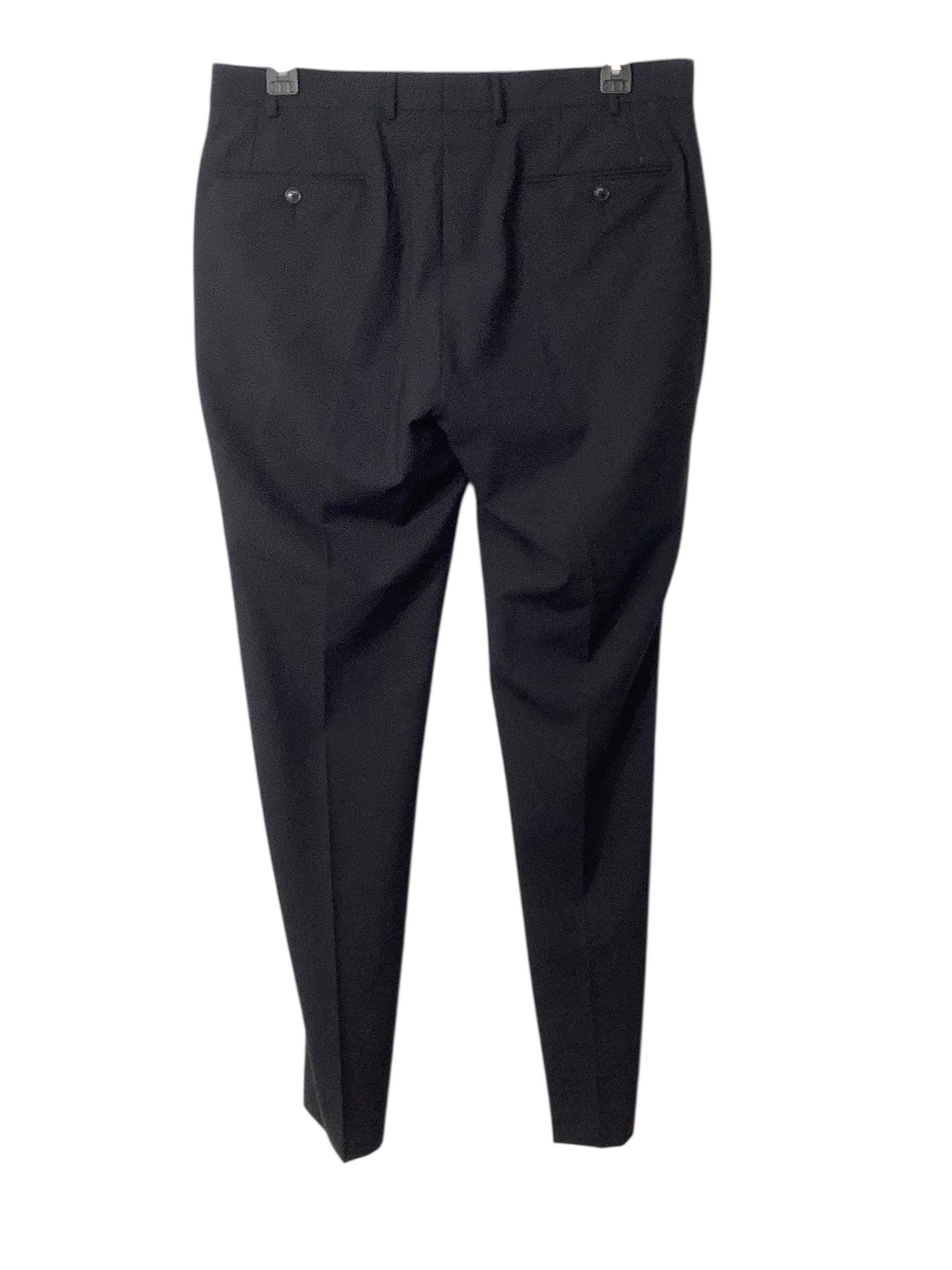 Bar iii Mens Slim fit Dress Suit Pants 36 / 32 Black Solid Stretch