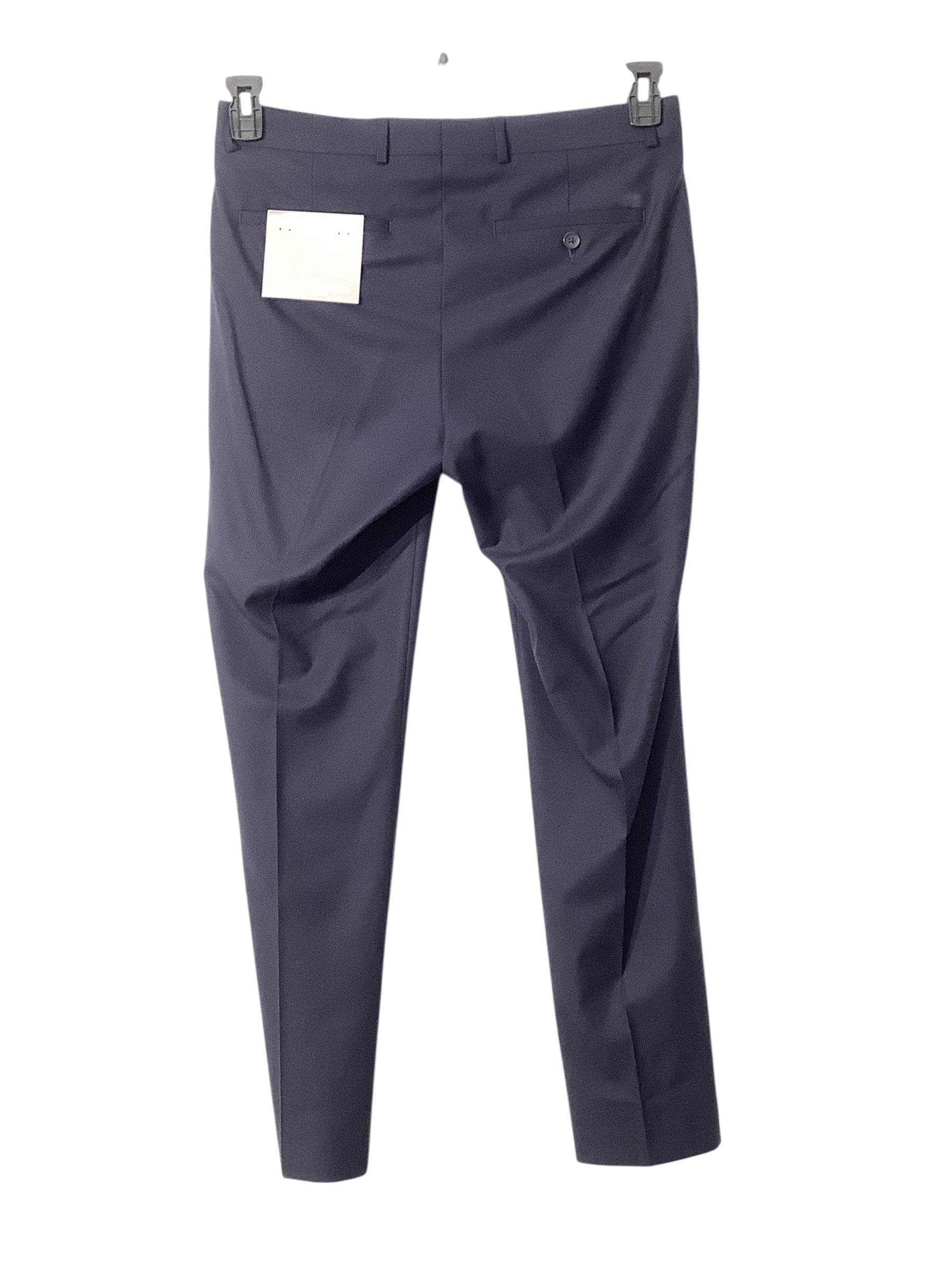 Kenneth Cole Reaction Mens Slim fit Dress Pants 32 / 30 Navy Blue Solid Stretch