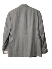 Perry Ellis Mens Slim fit Suit Jacket Blazer 41 R Grey Solid Stretch