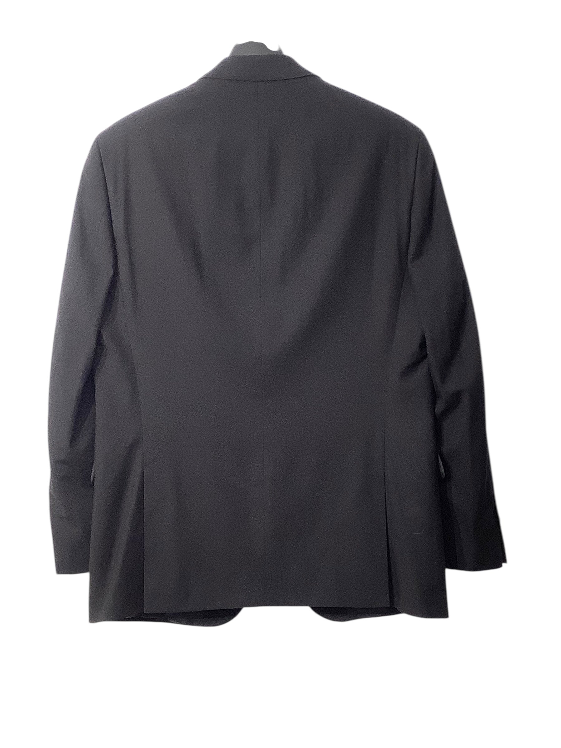Kenneth Cole Reaction Mens Slim fit Suit Jacket Blazer 42 L Black Solid Stretch