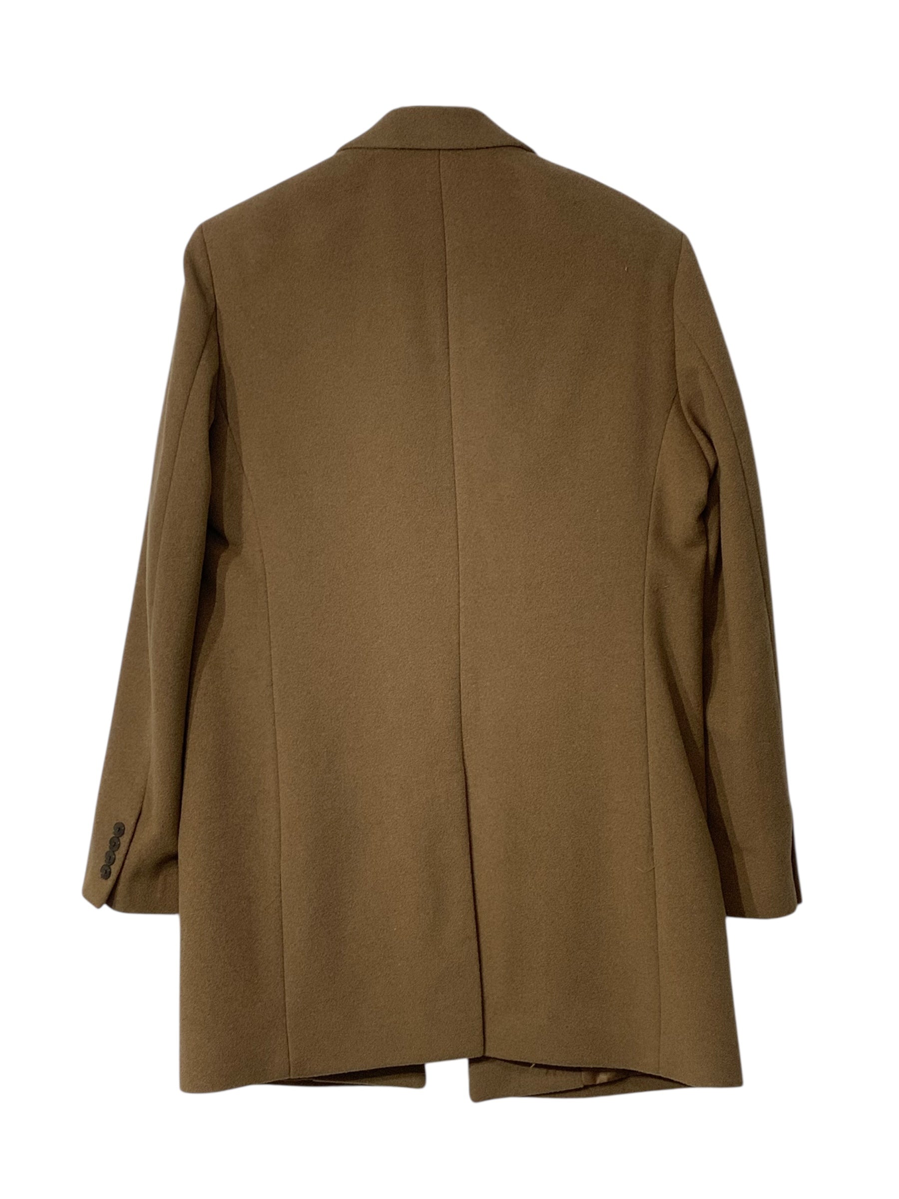 Calvin Klein Mens Prosper Slim Fit Overcoat Coat 40 L Camel Beige Solid