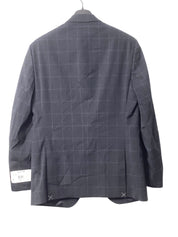 Kenneth Cole Reaction Mens Slim fit Suit Jacket Blazer 38 R Blue Plaid Stretch