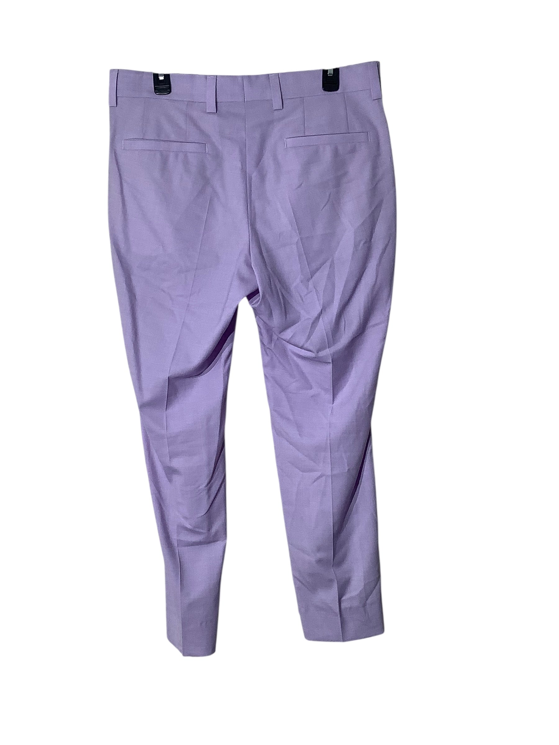 Hugo Boss Mens Modern fit Dress Pants 34 / 28 Purple Solid Stretch Tom232X