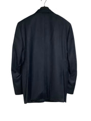 Canali Mens Siena Sharkskin Classic Fit Suit Jacket EU 54L US 44L Navy Blue