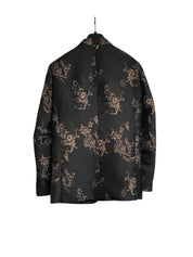 Tallia Mens Slim fit Sport Coat Blazer 42 L Metallic Black Gold Stretch