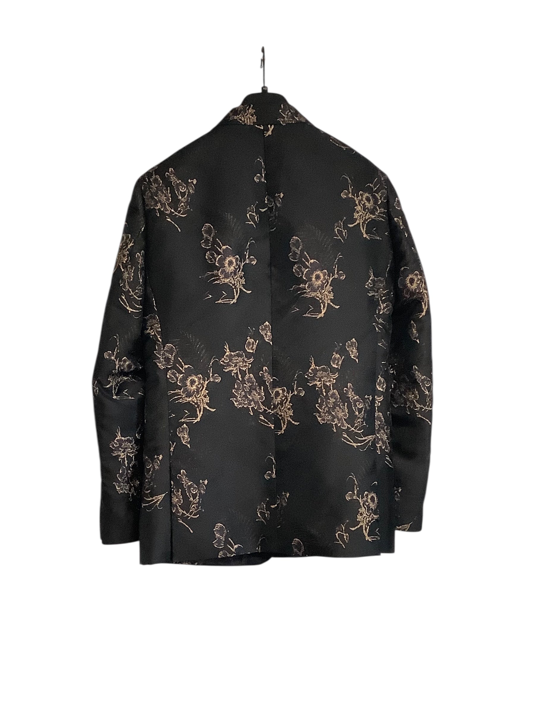 Tallia Mens Slim fit Sport Coat Blazer 42 L Metallic Black Gold Stretch