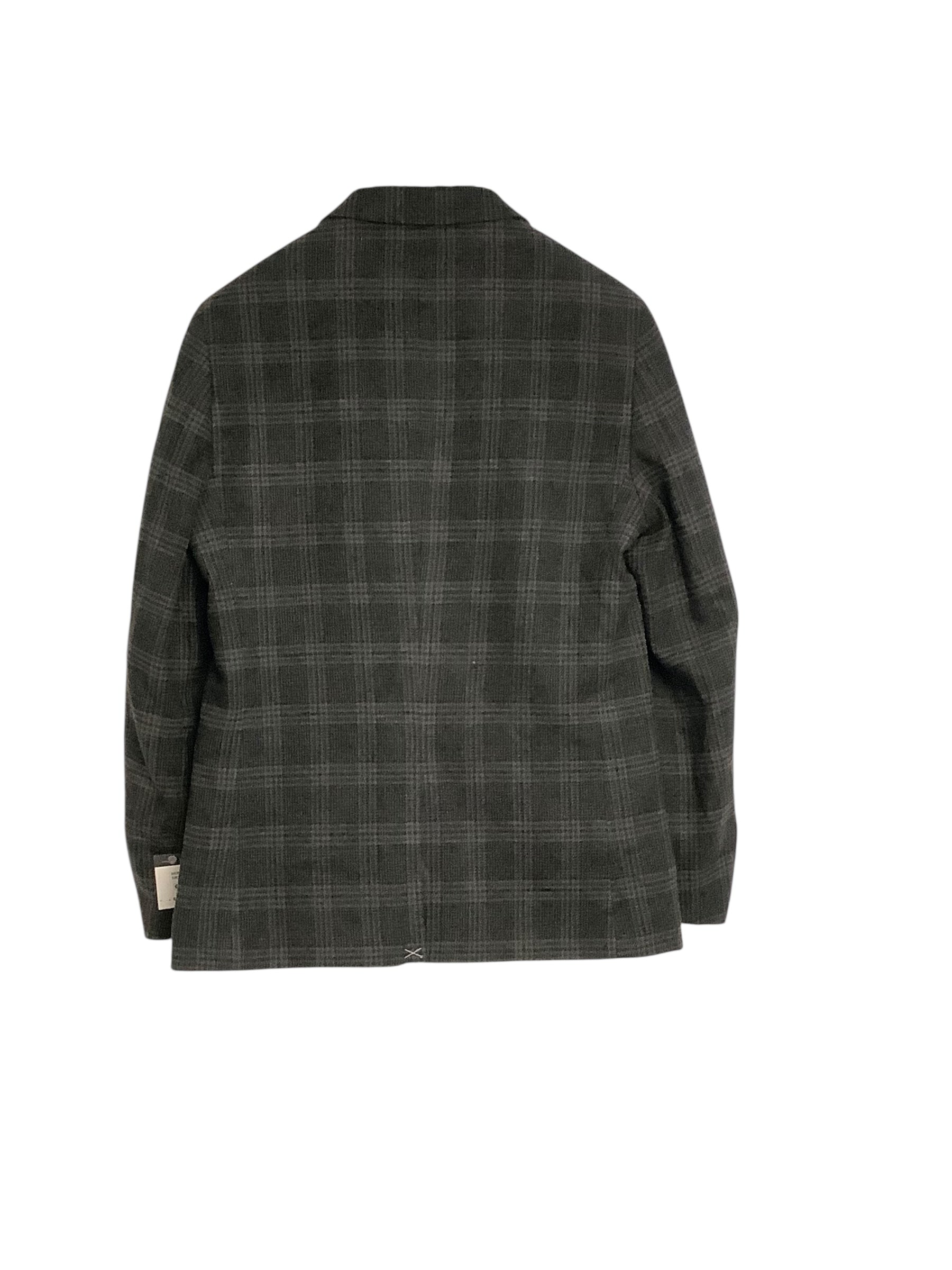 Vince Camuto Mens Slim fit Sport Coat Blazer 42 R Green Plaid Stretch