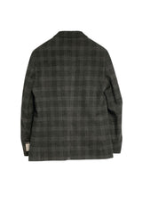 Vince Camuto Mens Slim fit Sport Coat Blazer 40 R Green Plaid Stretch