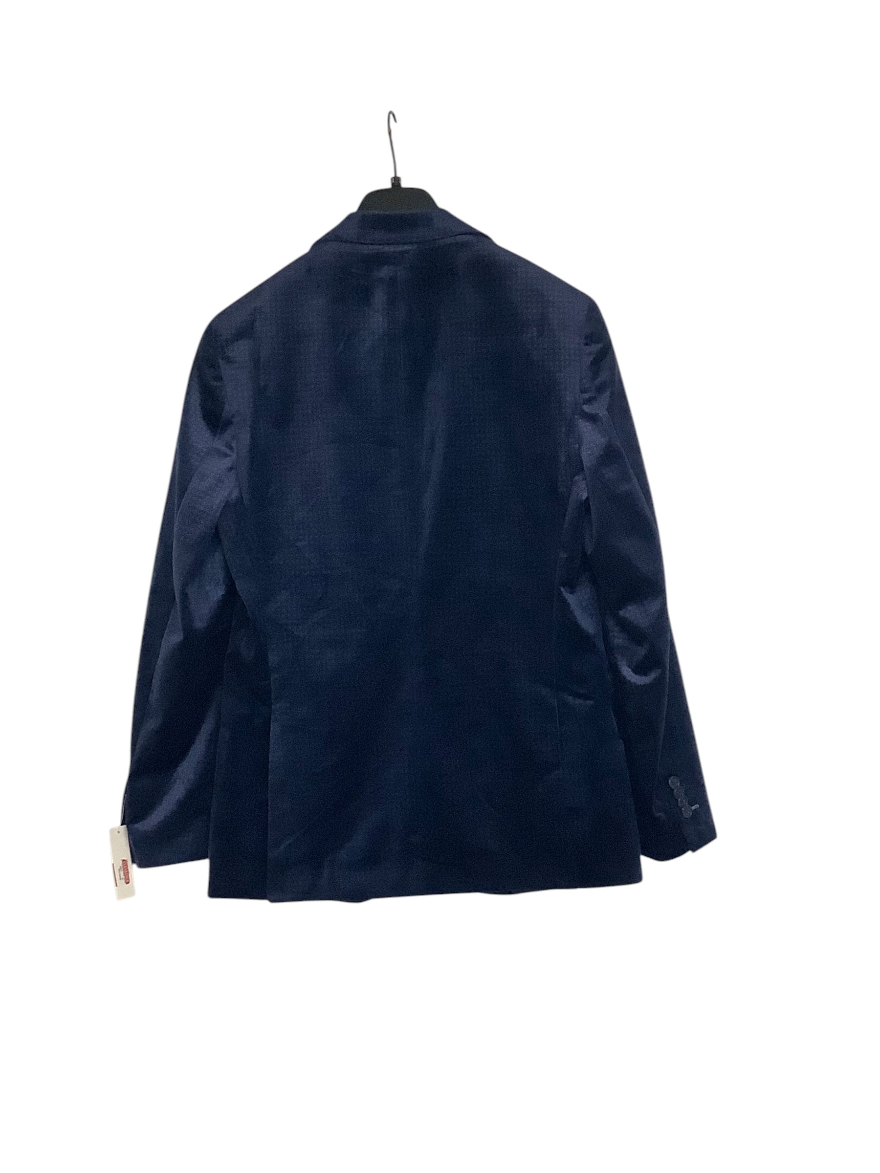 Tailorbyrd Mens Slim fit Velvet Sport Coat Blazer 42 S Navy Blue Solid Stretch