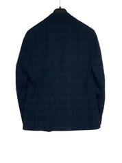 Tailorbyrd Mens Slim fit Sport Coat Blazer 40 R Navy Blue Plaid Stretch