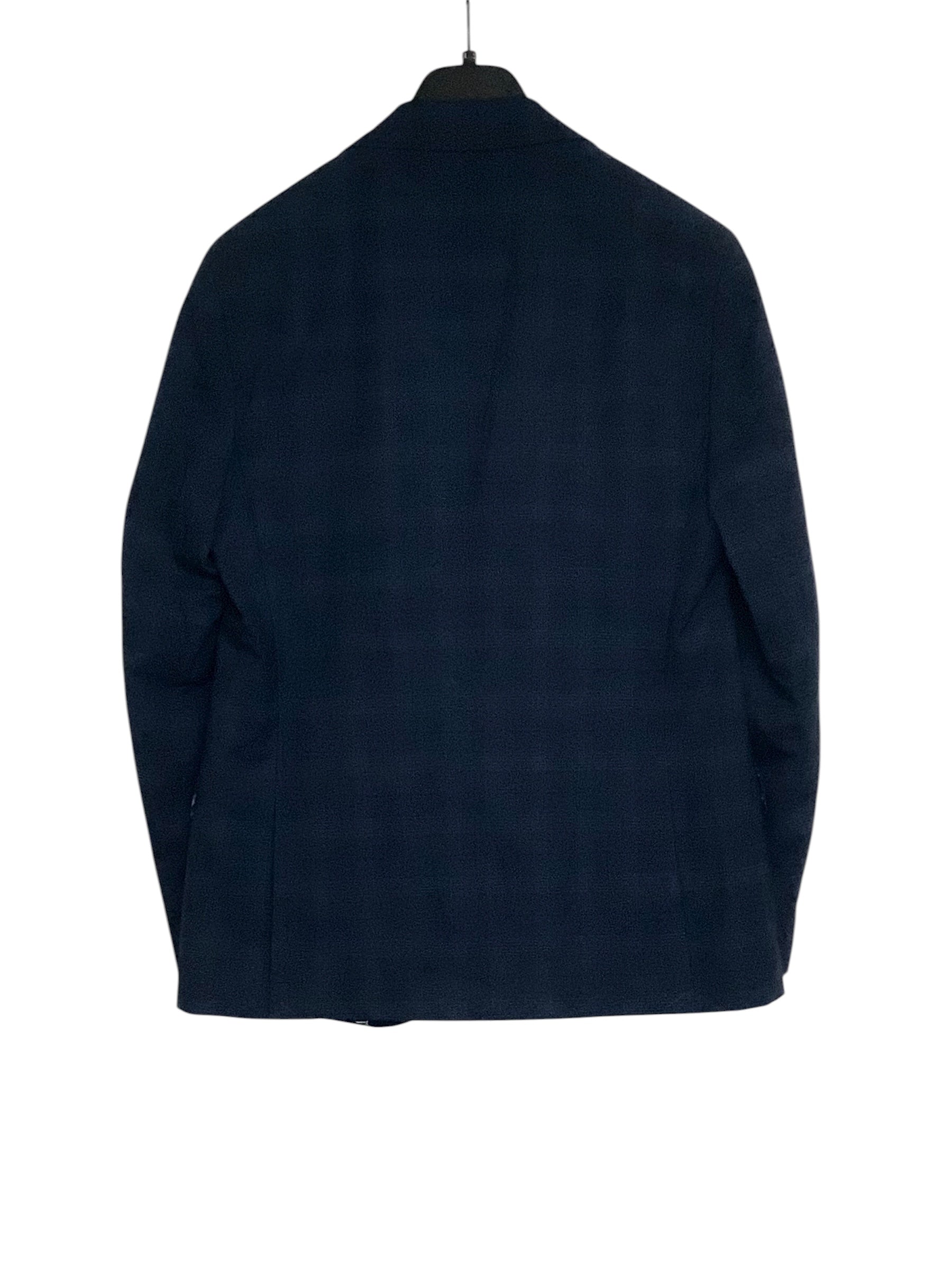 Tailorbyrd Mens Slim fit Sport Coat Blazer 46 R Navy Blue Plaid Stretch