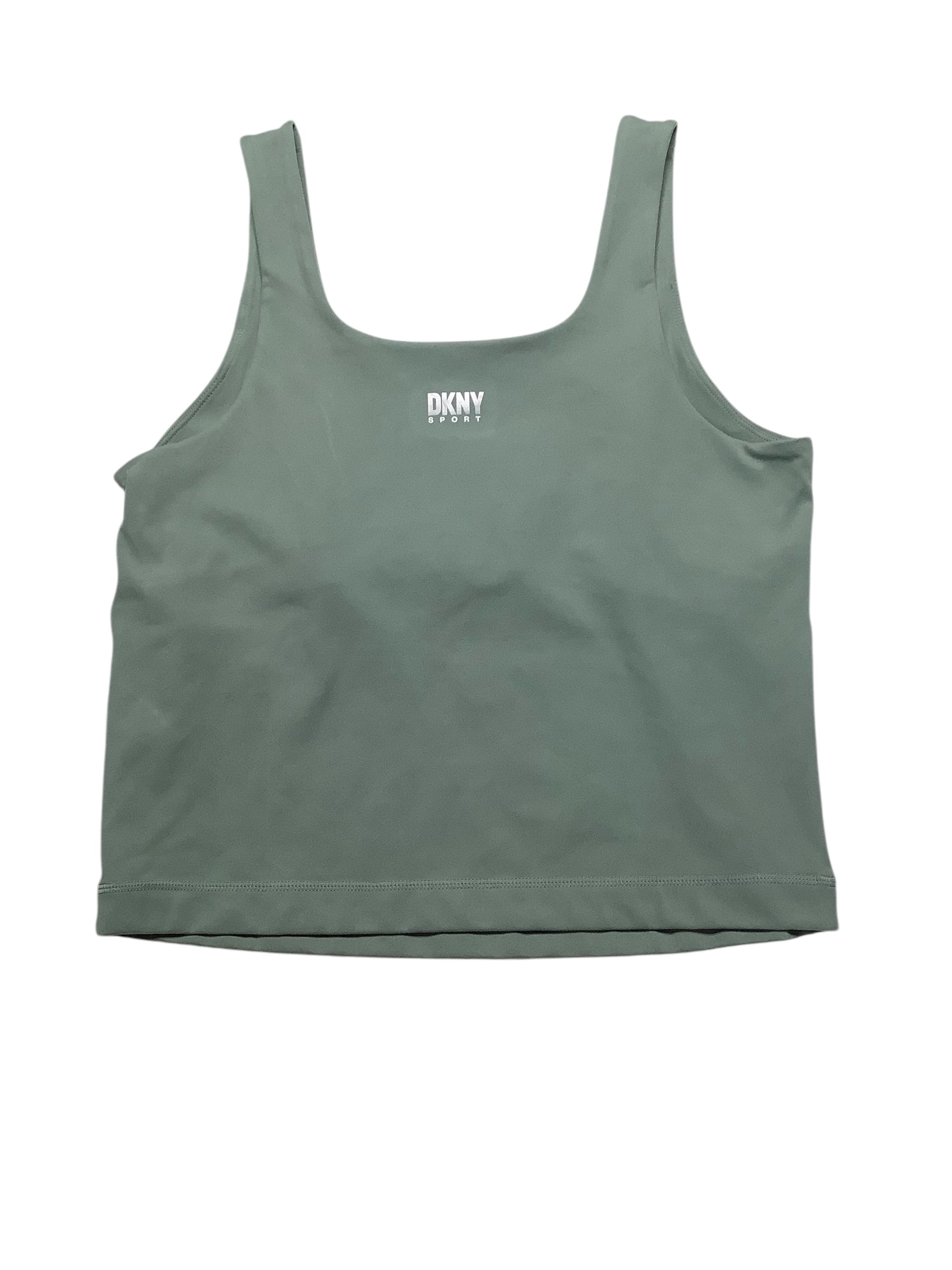 DKNY Sport Women  fit Sleeveless Tank Top Shirt Large Green Solid