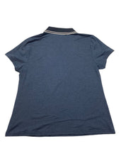 Bass Outdoor Women  fit Short Sleeve Polo Shirt Large Blue Solid