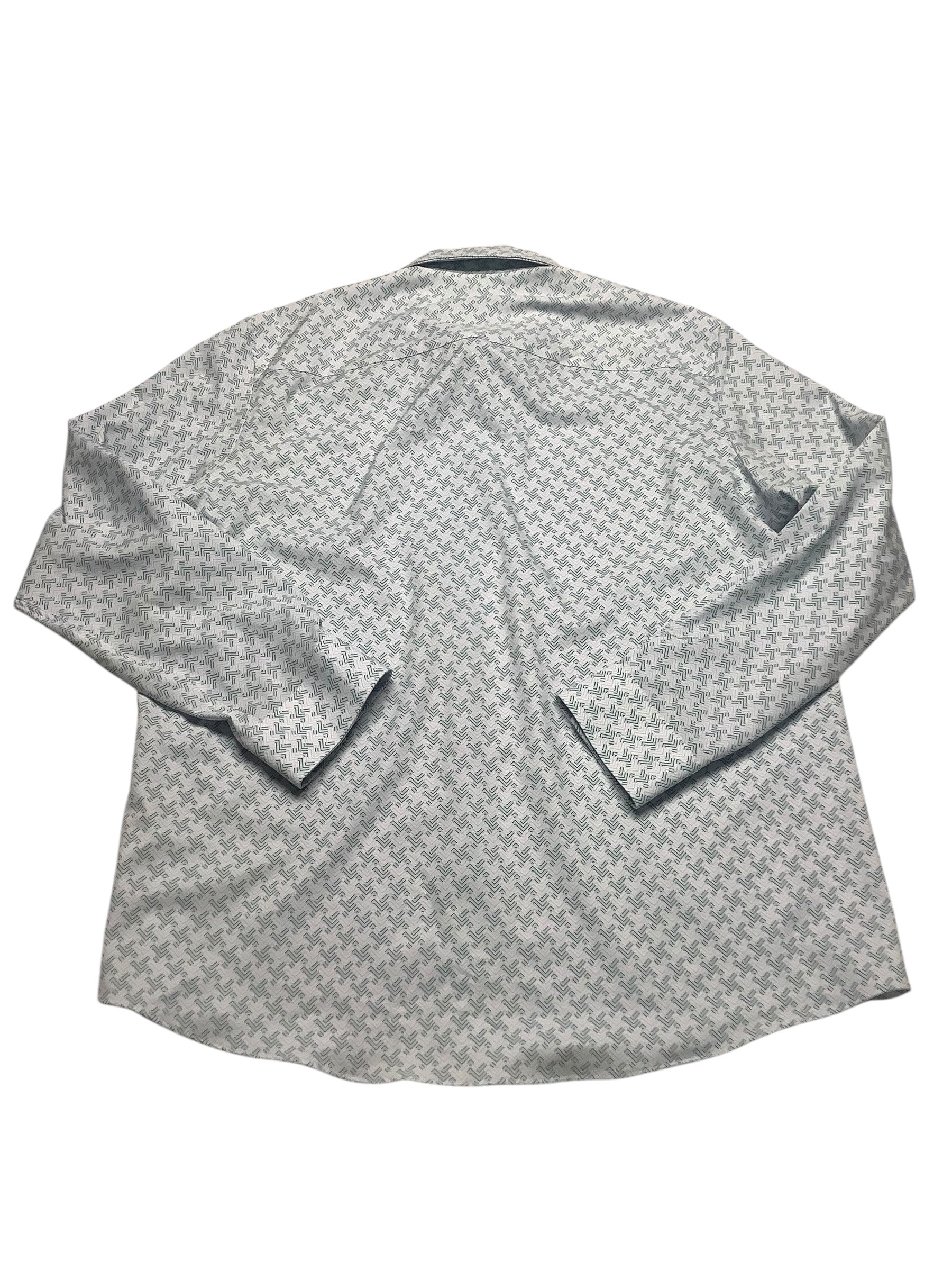Alfani Mens Slim fit Dress Shirt XXL White Geometric