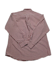 Club Room Mens Regular fit Dress Shirt Large 16.5 in 34-35 Red Plaid
