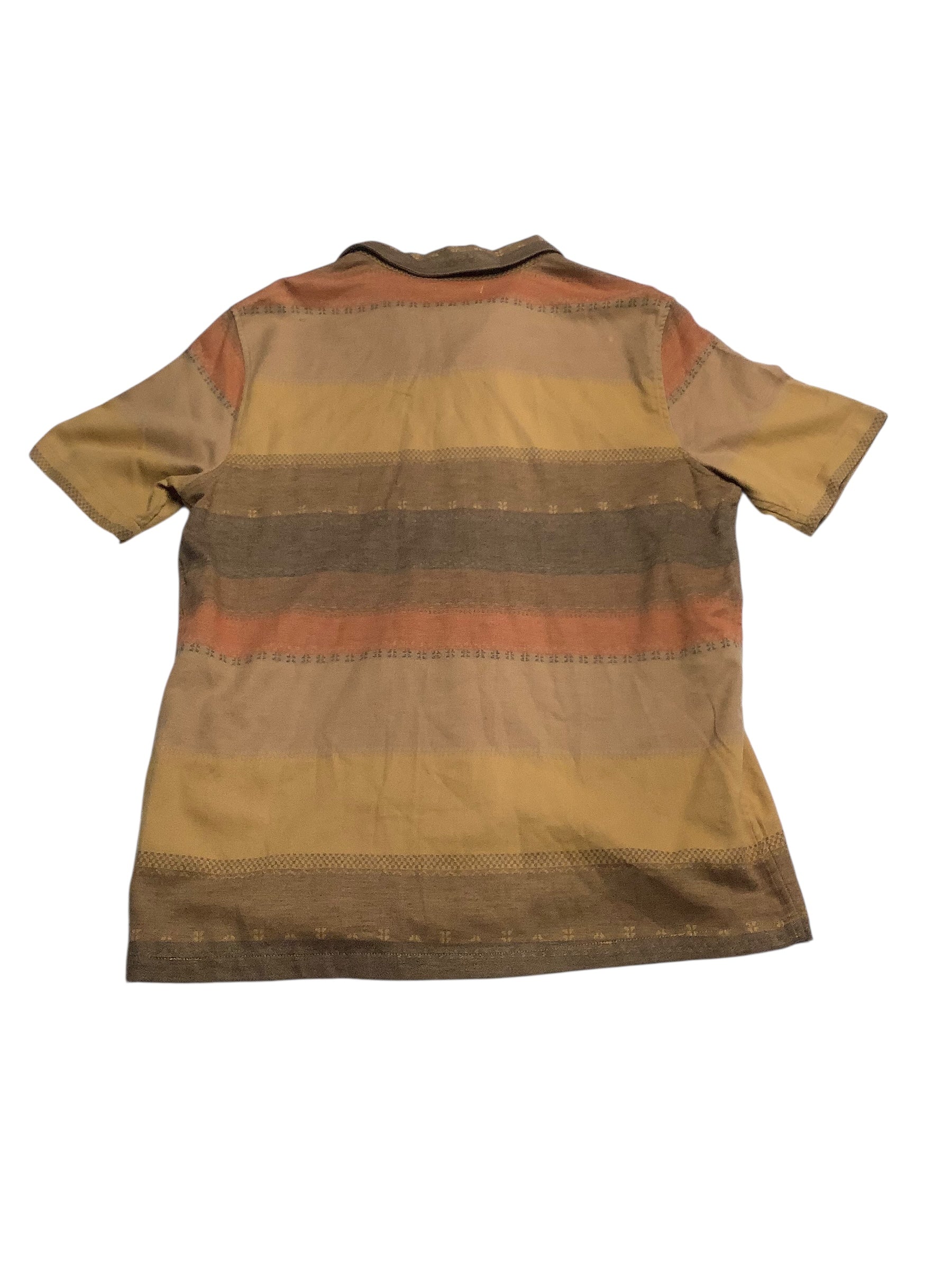 FRYE Mens Regular fit Short Sleeve Button-Up Shirt Medium Brown
