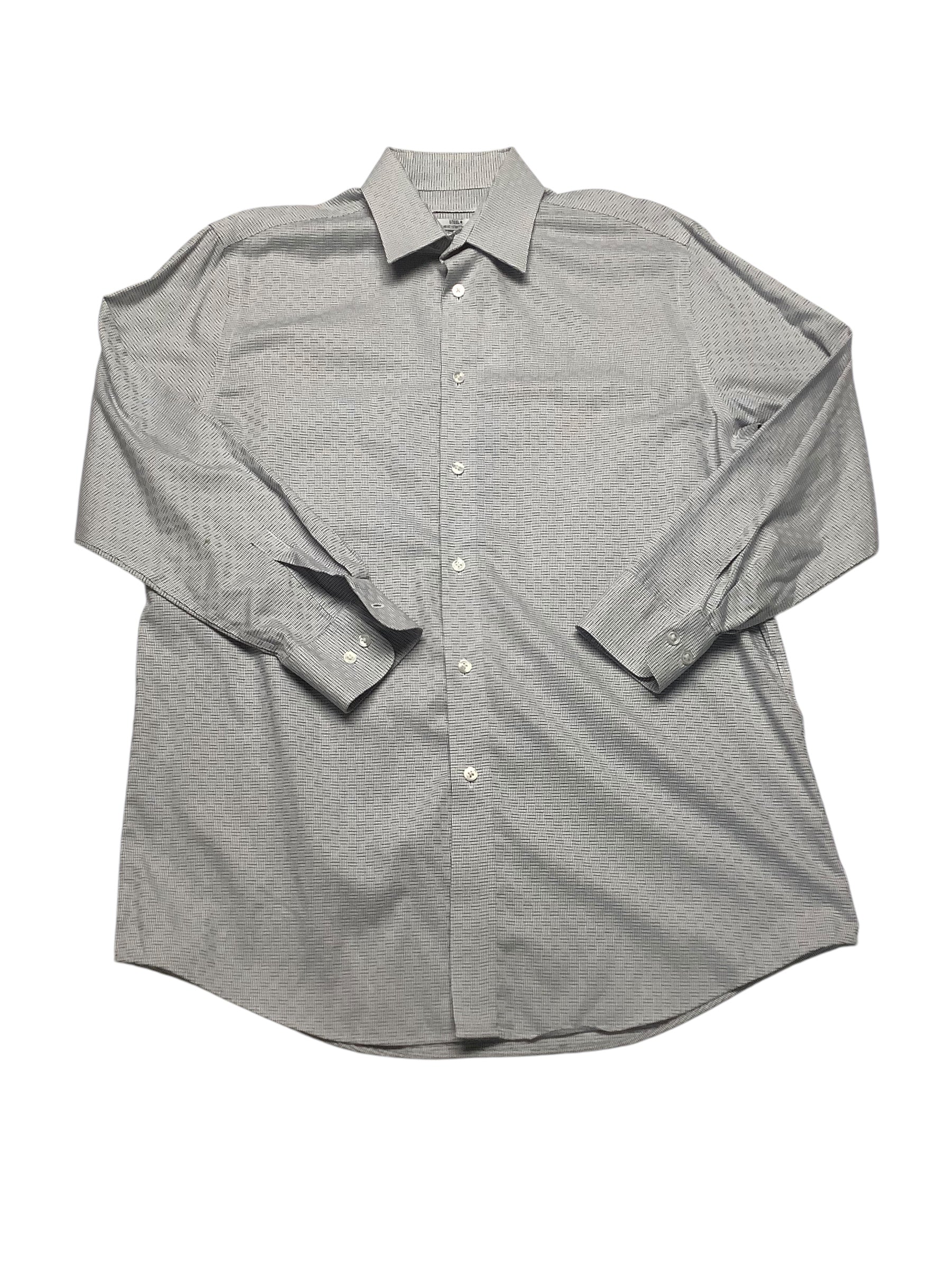 Calvin Klein Mens Regular fit 32-33 Button-Up Shirt Medium Grey