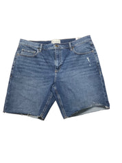 Sun+Stone Mens  fit Jean Shorts 38 Blue Solid