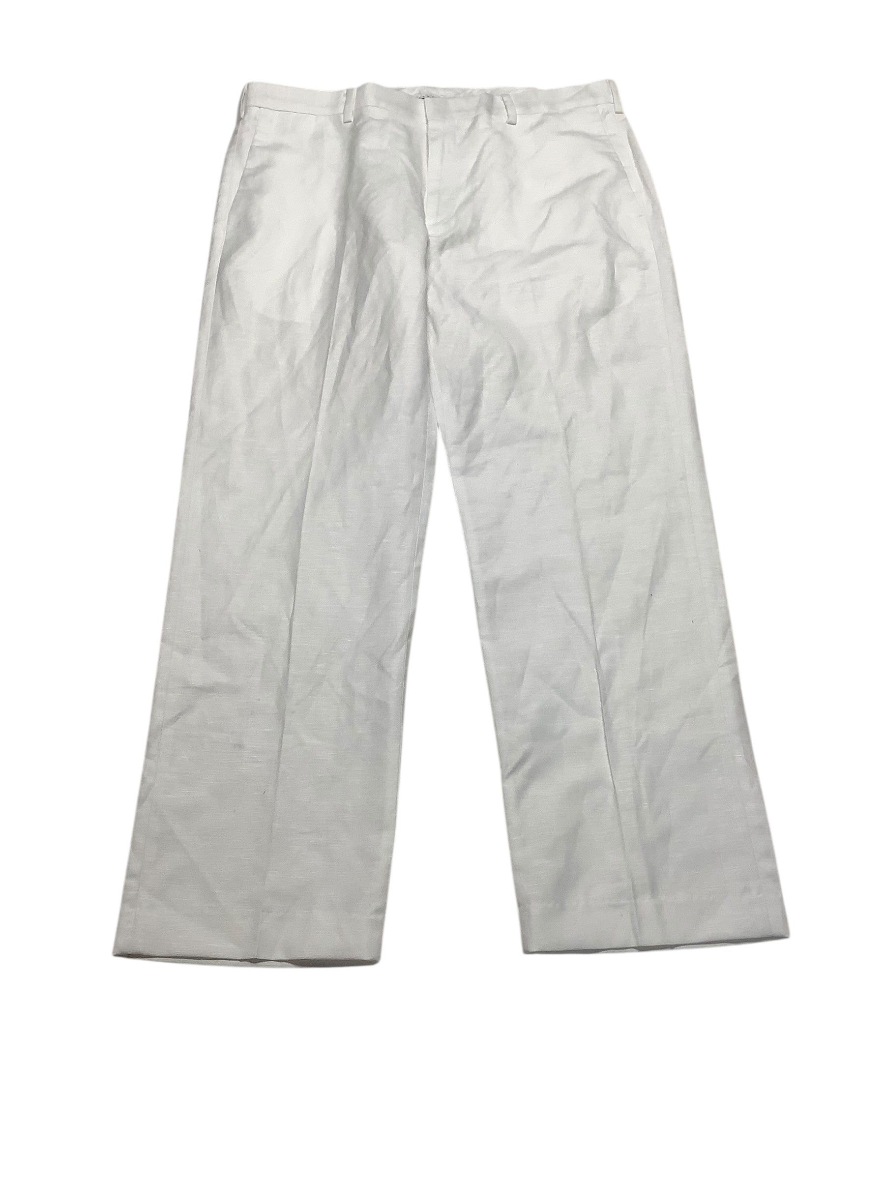 Cubavera Mens  fit Casual Pants 36 / 30 White Solid