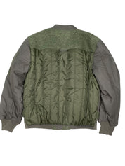 Bass Outdoor Mens Mixed Media Jacket Coat Large Green Stretch Solid