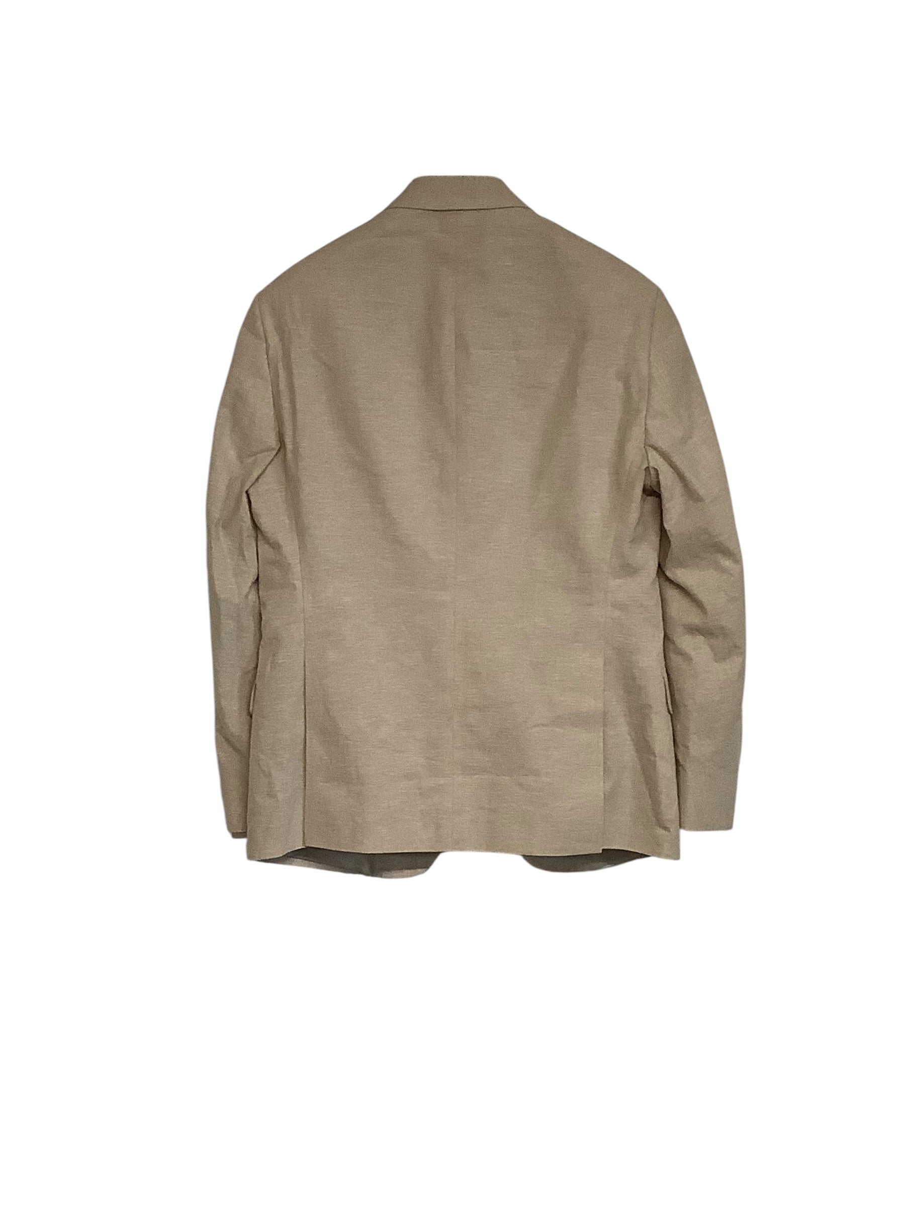 Kenneth Cole Mens Slim fit 2 Piece Suit 38 S / 31 Waist Beige Linen Stretch