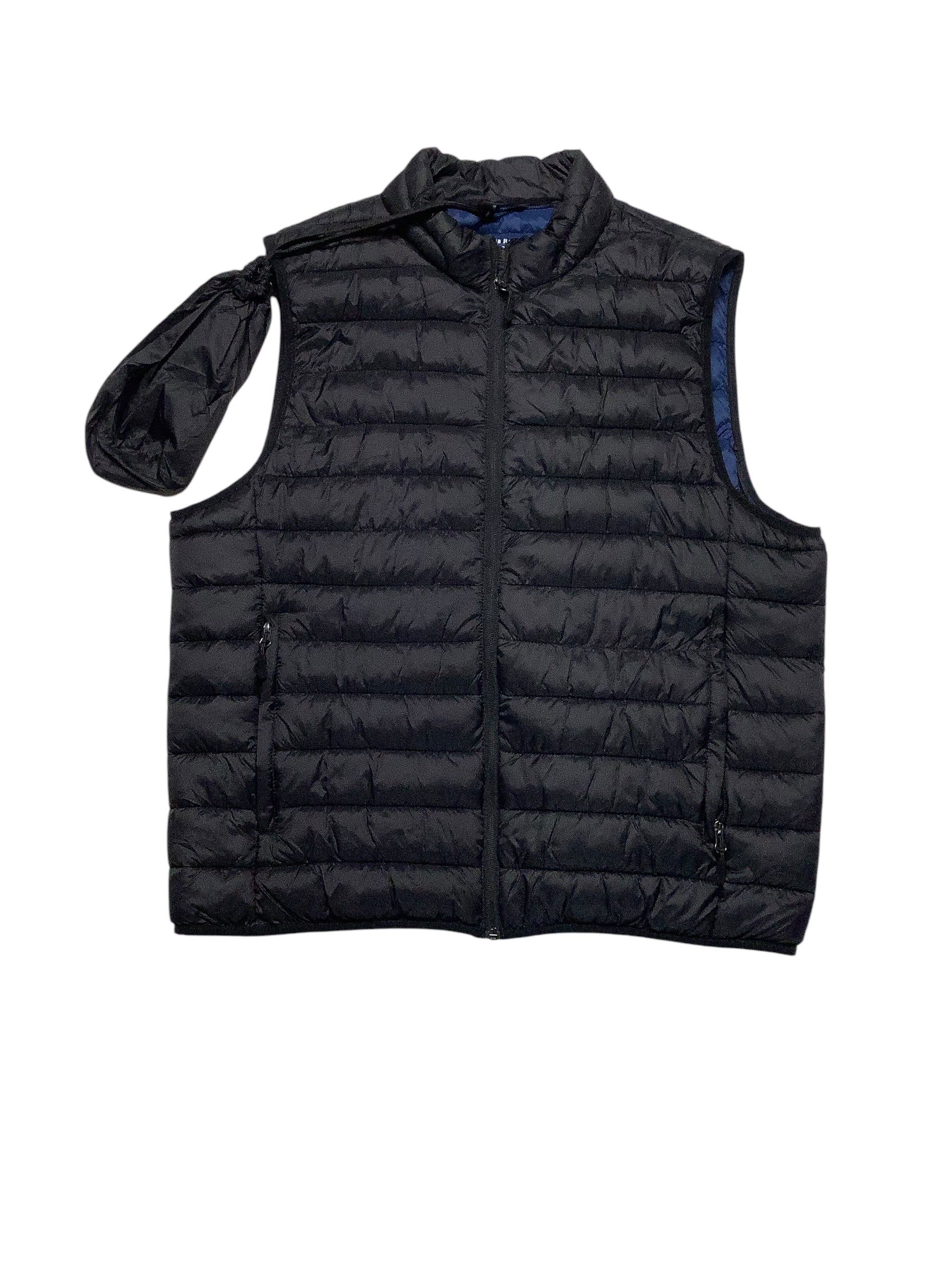 Club Room Men's Quilted Packable Puffer Vest XL Black