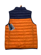 Club Room Mens Puffer Jacket Vest Large Orange Solid