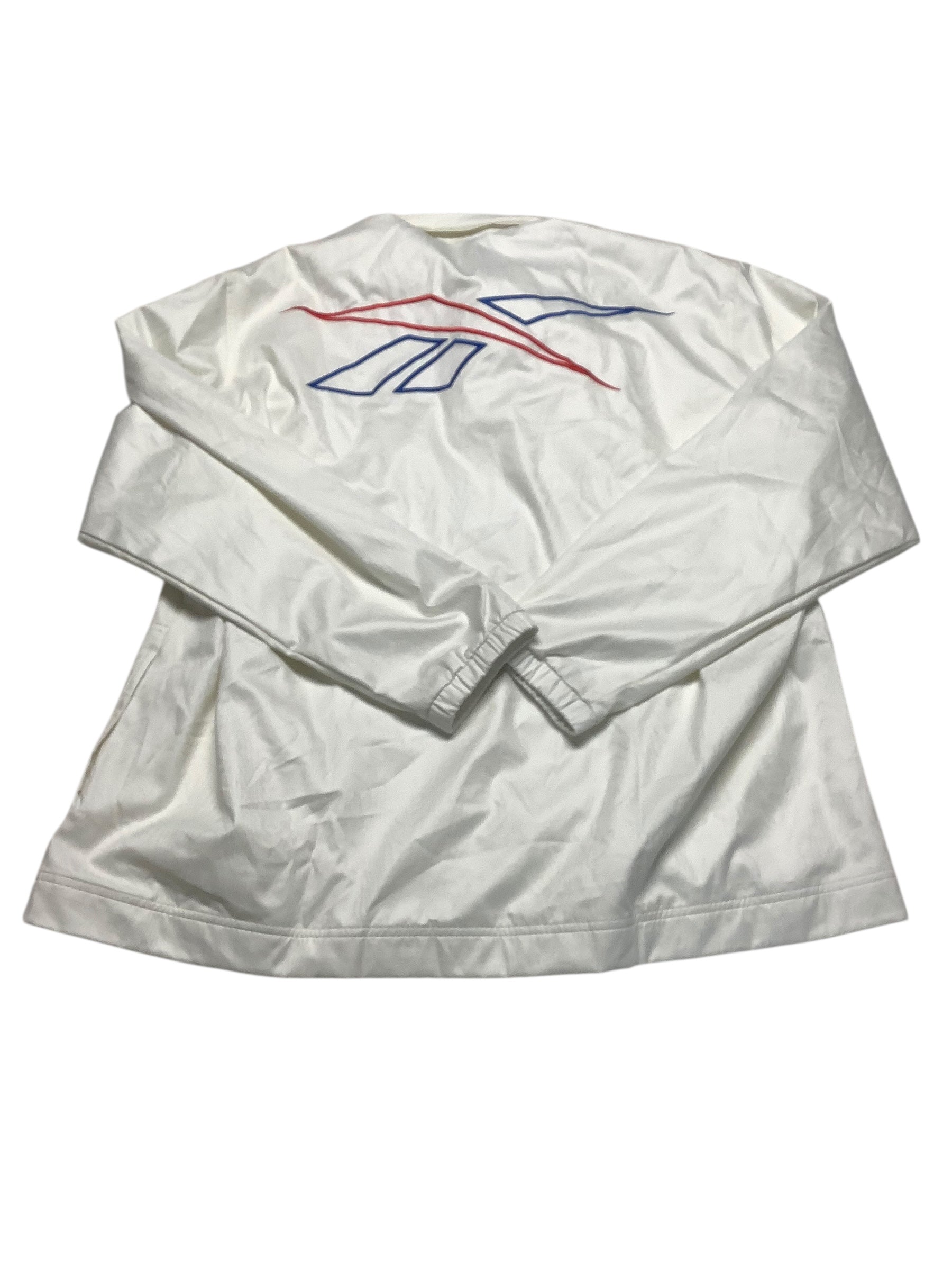 Reebok Men Coaches Jacket Coat XXL White Solid