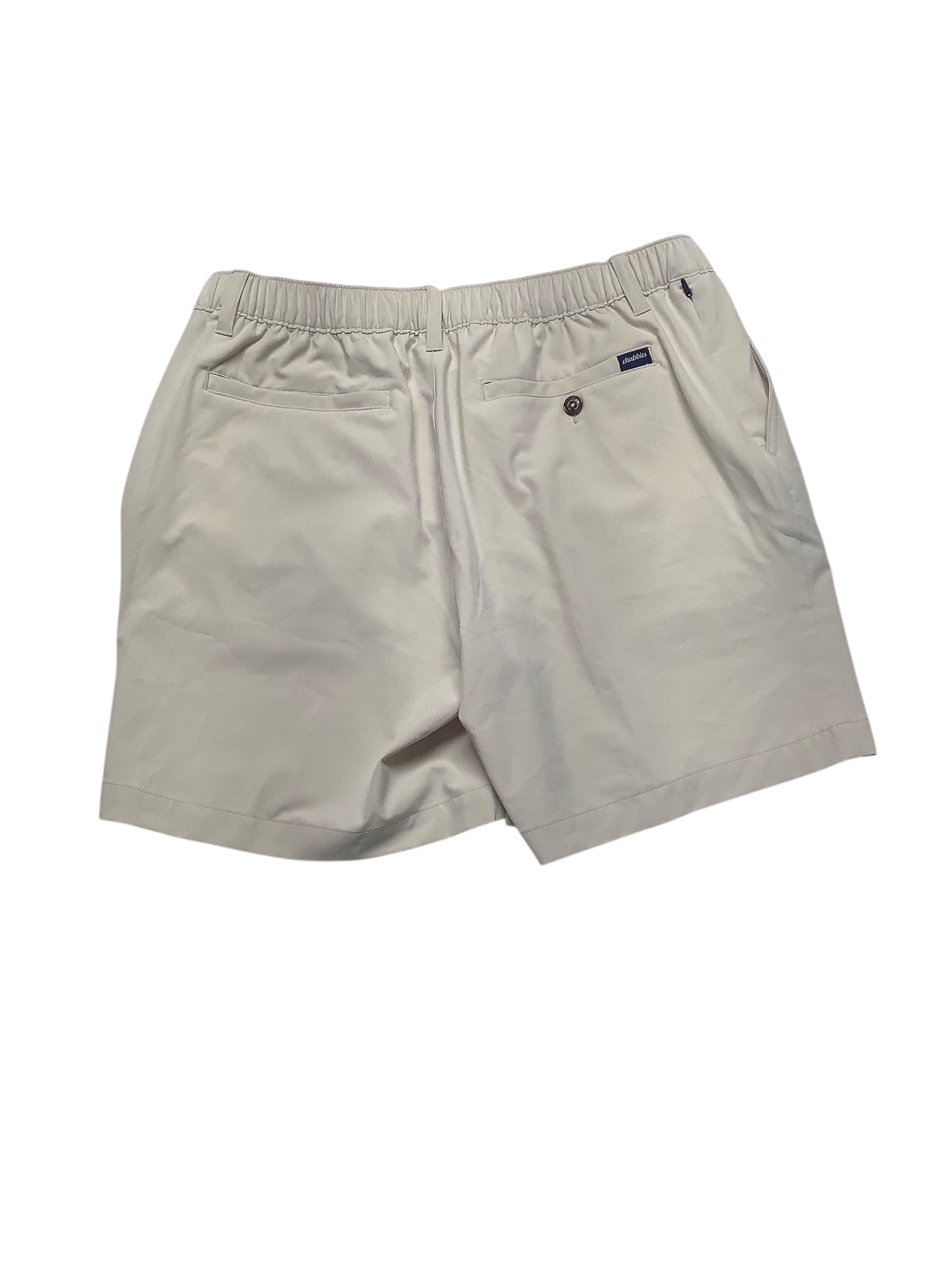 Chubbies Mens  fit Athletic Shorts Large Beige Solid
